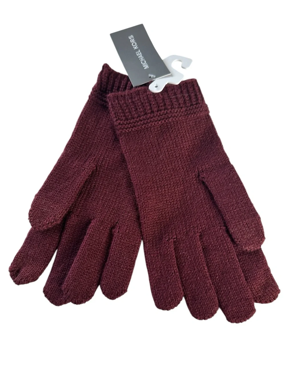 Michael Kors Burgundy Tech Touch Knit Gloves OS NWT